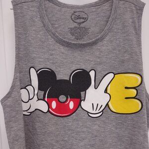 Women's gray tank, Mickey Love. Size Small. EUC